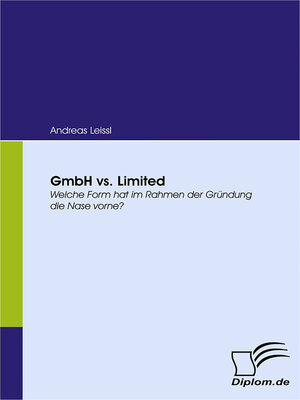 cover image of GmbH vs. Limited